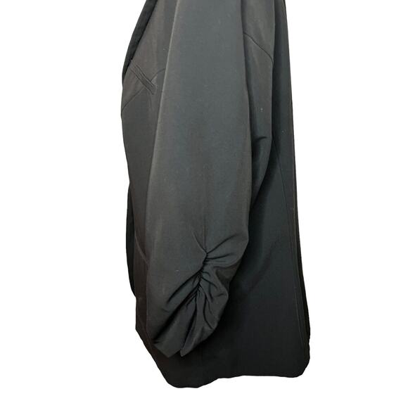 Torrid Sz 2 (2X) Ruched Sleeve Stretch‎ BLAZER Black Jacket "Studio Collection" - Picture 4 of 10